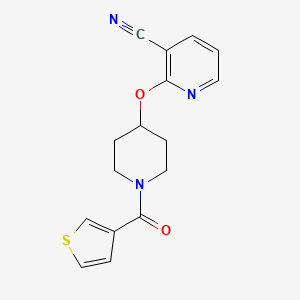 2-((1-(Thiophene-3-carbonyl)piperidin-4-yl)oxy)nicotinonitrile