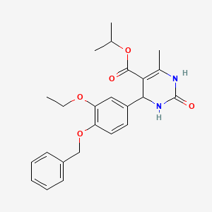 Isopropyl 4-(4-(benzyloxy)-3-ethoxyphenyl)-6-methyl-2-oxo-1,2,3,4-tetrahydropyrimidine-5-carboxylate