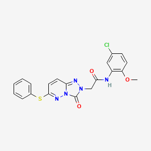 molecular formula C20H16ClN5O3S B2780598 N-(5-chloro-2-methoxyphenyl)-2-[3-oxo-6-(phenylsulfanyl)-2H,3H-[1,2,4]triazolo[4,3-b]pyridazin-2-yl]acetamide CAS No. 1040680-62-3