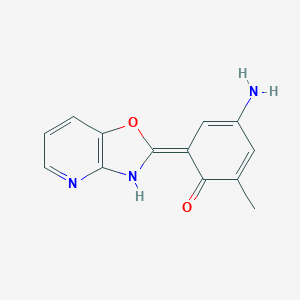 molecular formula C13H11N3O2 B278061 (6E)-4-amino-2-methyl-6-(3H-[1,3]oxazolo[4,5-b]pyridin-2-ylidene)cyclohexa-2,4-dien-1-one 