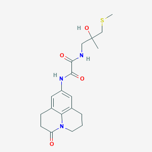 molecular formula C19H25N3O4S B2780640 N-[2-hydroxy-2-methyl-3-(methylsulfanyl)propyl]-N'-{2-oxo-1-azatricyclo[7.3.1.0^{5,13}]trideca-5,7,9(13)-trien-7-yl}ethanediamide CAS No. 1396809-52-1