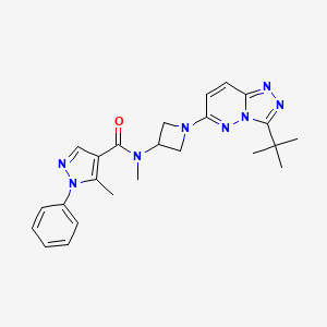 molecular formula C24H28N8O B2780688 N-(1-{3-tert-butyl-[1,2,4]triazolo[4,3-b]pyridazin-6-yl}azetidin-3-yl)-N,5-dimethyl-1-phenyl-1H-pyrazole-4-carboxamide CAS No. 2309344-50-9