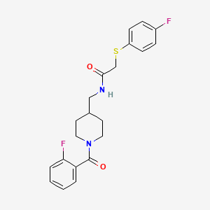 N-((1-(2-fluorobenzoyl)piperidin-4-yl)methyl)-2-((4-fluorophenyl)thio)acetamide