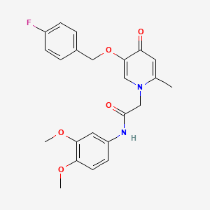 N-(3,4-dimethoxyphenyl)-2-(5-((4-fluorobenzyl)oxy)-2-methyl-4-oxopyridin-1(4H)-yl)acetamide
