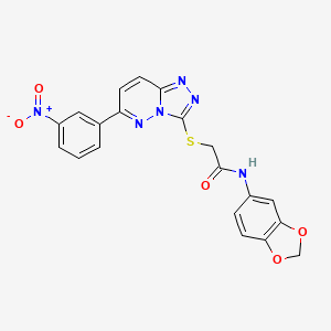 N-(benzo[d][1,3]dioxol-5-yl)-2-((6-(3-nitrophenyl)-[1,2,4]triazolo[4,3-b]pyridazin-3-yl)thio)acetamide