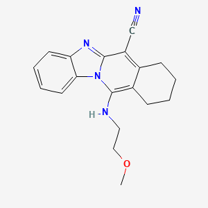 11-[(2-Methoxyethyl)amino]-7,8,9,10-tetrahydrobenzimidazo[1,2-b]isoquinoline-6-carbonitrile