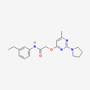 N-(3-ethylphenyl)-2-((6-methyl-2-(pyrrolidin-1-yl)pyrimidin-4-yl)oxy)acetamide
