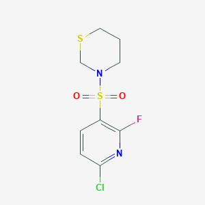 3-(6-Chloro-2-fluoropyridin-3-yl)sulfonyl-1,3-thiazinane