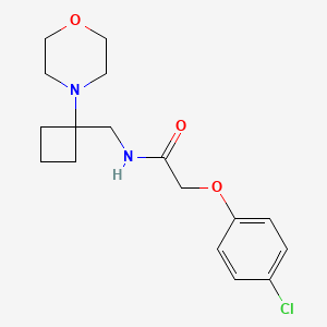 2-(4-Chlorophenoxy)-N-[(1-morpholin-4-ylcyclobutyl)methyl]acetamide