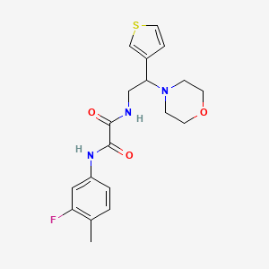 N1-(3-fluoro-4-methylphenyl)-N2-(2-morpholino-2-(thiophen-3-yl)ethyl)oxalamide