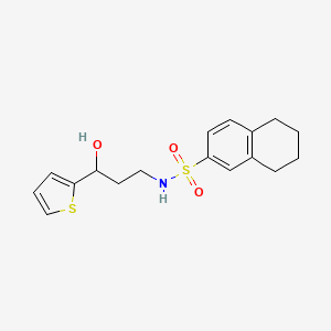 N-(3-hydroxy-3-(thiophen-2-yl)propyl)-5,6,7,8-tetrahydronaphthalene-2-sulfonamide