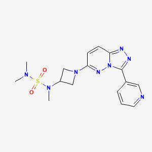 molecular formula C16H20N8O2S B2780737 Dimethyl[methyl({1-[3-(pyridin-3-yl)-[1,2,4]triazolo[4,3-b]pyridazin-6-yl]azetidin-3-yl})sulfamoyl]amine CAS No. 2380063-99-8