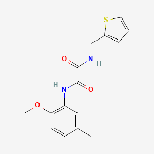 molecular formula C15H16N2O3S B2780759 N1-(2-methoxy-5-methylphenyl)-N2-(thiophen-2-ylmethyl)oxalamide CAS No. 899956-22-0