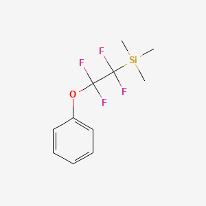 molecular formula C11H14F4OSi B2780770 Trimethyl(1,1,2,2-tetrafluoro-2-phenoxyethyl)silane CAS No. 386703-91-9