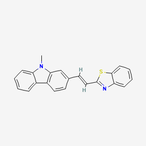 molecular formula C22H16N2S B2780774 (E)-2-(2-(9-methyl-9H-carbazol-2-yl)vinyl)benzo[d]thiazole CAS No. 392290-53-8