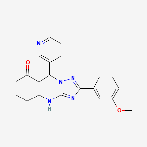 2-(3-methoxyphenyl)-9-(pyridin-3-yl)-5,6,7,9-tetrahydro-[1,2,4]triazolo[5,1-b]quinazolin-8(4H)-one
