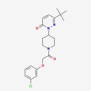 6-Tert-butyl-2-[1-[2-(3-chlorophenoxy)acetyl]piperidin-4-yl]pyridazin-3-one