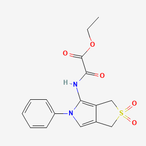 ethyl 2-((2,2-dioxido-5-phenyl-3,5-dihydro-1H-thieno[3,4-c]pyrrol-4-yl)amino)-2-oxoacetate