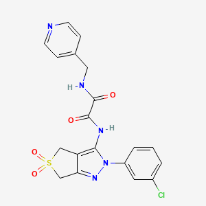 N1-(2-(3-chlorophenyl)-5,5-dioxido-4,6-dihydro-2H-thieno[3,4-c]pyrazol-3-yl)-N2-(pyridin-4-ylmethyl)oxalamide