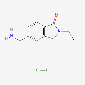 5-(Aminomethyl)-2-ethyl-3H-isoindol-1-one;hydrochloride