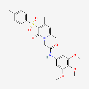 molecular formula C25H28N2O7S B2780822 2-[4,6-dimethyl-3-(4-methylbenzenesulfonyl)-2-oxo-1,2-dihydropyridin-1-yl]-N-(3,4,5-trimethoxyphenyl)acetamide CAS No. 1189857-00-8