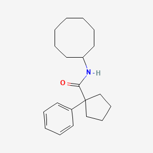 molecular formula C20H29NO B2780851 N-Cyclooctyl(phenylcyclopentyl)formamide CAS No. 1024183-82-1