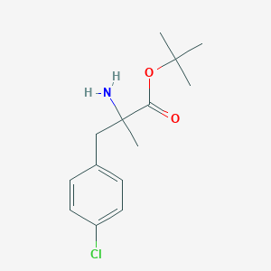 B2780852 Tert-butyl 2-amino-3-(4-chlorophenyl)-2-methylpropanoate CAS No. 2248268-05-3
