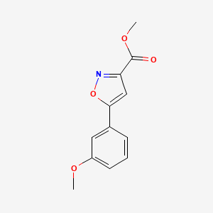 molecular formula C12H11NO4 B2780858 Methyl 5-(3-methoxyphenyl)isoxazole-3-carboxylate CAS No. 517870-19-8