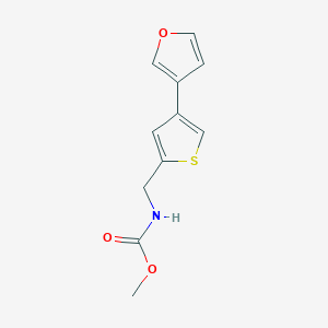 molecular formula C11H11NO3S B2780881 methyl N-{[4-(furan-3-yl)thiophen-2-yl]methyl}carbamate CAS No. 2380034-80-8