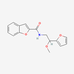 molecular formula C16H15NO4 B2780901 N-[2-(furan-2-yl)-2-methoxyethyl]-1-benzofuran-2-carboxamide CAS No. 1788559-47-6