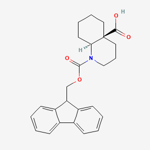 molecular formula C25H27NO4 B2780914 rac-(4aR,8aR)-1-{[(9H-fluoren-9-yl)methoxy]carbonyl}-decahydroquinoline-4a-carboxylic acid CAS No. 2343963-66-4