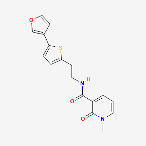 molecular formula C17H16N2O3S B2780939 N-(2-(5-(furan-3-yl)thiophen-2-yl)ethyl)-1-methyl-2-oxo-1,2-dihydropyridine-3-carboxamide CAS No. 2034595-25-8