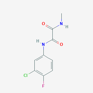 molecular formula C9H8ClFN2O2 B2780953 N1-(3-chloro-4-fluorophenyl)-N2-methyloxalamide CAS No. 922851-07-8