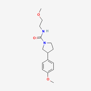 molecular formula C15H22N2O3 B2780955 N-(2-methoxyethyl)-3-(4-methoxyphenyl)pyrrolidine-1-carboxamide CAS No. 1207052-78-5