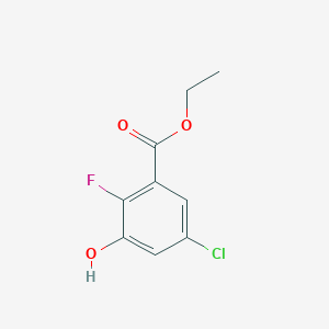 molecular formula C9H8ClFO3 B2780957 Ethyl 5-chloro-2-fluoro-3-hydroxybenzoate CAS No. 2091539-73-8