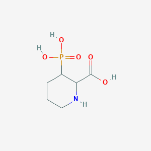 molecular formula C6H12NO5P B2780964 3-Phosphonopiperidine-2-carboxylic acid CAS No. 1822572-86-0