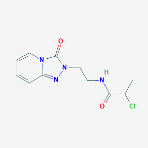 molecular formula C11H13ClN4O2 B2780971 2-Chloro-N-[2-(3-oxo-[1,2,4]triazolo[4,3-a]pyridin-2-yl)ethyl]propanamide CAS No. 2411270-34-1