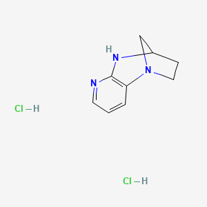 molecular formula C9H13Cl2N3 B2780976 1,6,8-Triazatricyclo[7.2.1.0,2,7]dodeca-2,4,6-triene dihydrochloride CAS No. 2126160-73-2