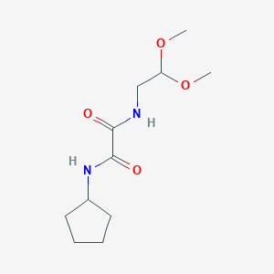 molecular formula C11H20N2O4 B2780991 N'-cyclopentyl-N-(2,2-dimethoxyethyl)ethanediamide CAS No. 920343-24-4