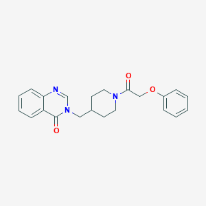 molecular formula C22H23N3O3 B2781022 3-{[1-(2-Phenoxyacetyl)piperidin-4-yl]methyl}-3,4-dihydroquinazolin-4-one CAS No. 2380191-07-9