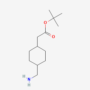 molecular formula C13H25NO2 B2781040 Tert-butyl 2-[4-(aminomethyl)cyclohexyl]acetate CAS No. 2248335-52-4