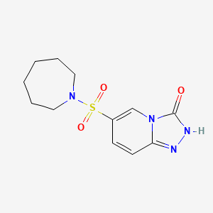 molecular formula C12H16N4O3S B2781042 6-(azepan-1-ylsulfonyl)[1,2,4]triazolo[4,3-a]pyridin-3(2H)-one CAS No. 1291855-40-7