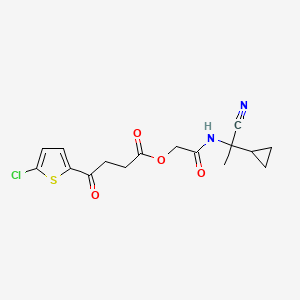 molecular formula C16H17ClN2O4S B2781073 [(1-Cyano-1-cyclopropylethyl)carbamoyl]methyl 4-(5-chlorothiophen-2-yl)-4-oxobutanoate CAS No. 877049-31-5