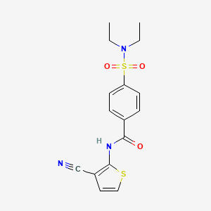 molecular formula C16H17N3O3S2 B2781077 N-(3-cyanothiophen-2-yl)-4-(diethylsulfamoyl)benzamide CAS No. 865545-74-0