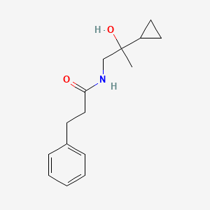 molecular formula C15H21NO2 B2781080 N-(2-cyclopropyl-2-hydroxypropyl)-3-phenylpropanamide CAS No. 1286704-28-6