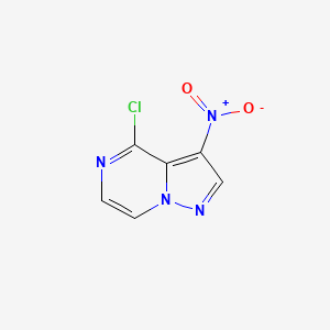 molecular formula C6H3ClN4O2 B2781081 4-Chloro-3-nitropyrazolo[1,5-a]pyrazine CAS No. 2551116-18-6