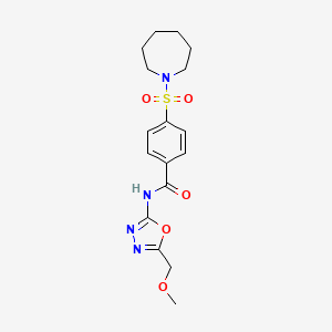 4-(azepan-1-ylsulfonyl)-N-[5-(methoxymethyl)-1,3,4-oxadiazol-2-yl]benzamide