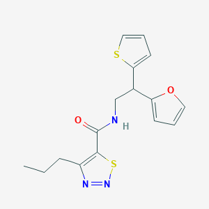 N-[2-(furan-2-yl)-2-(thiophen-2-yl)ethyl]-4-propyl-1,2,3-thiadiazole-5-carboxamide