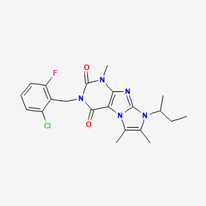 3-[(6-Chloro-2-fluorophenyl)methyl]-1,6,7-trimethyl-8-(methylpropyl)-1,3,5-tri hydro-4-imidazolino[1,2-h]purine-2,4-dione