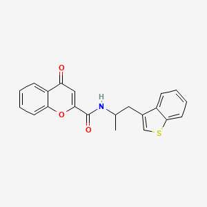 molecular formula C21H17NO3S B2781093 N-(1-(benzo[b]thiophen-3-yl)propan-2-yl)-4-oxo-4H-chromene-2-carboxamide CAS No. 2034469-42-4